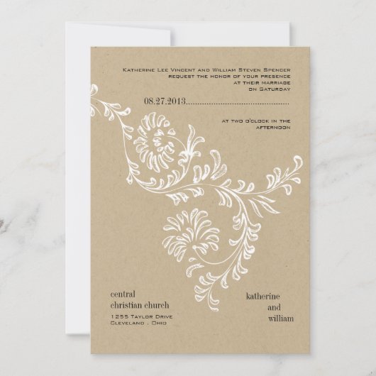 国フローラ結婚式招待状 招待状 (正面)