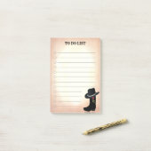 国ブラックブーツ&行う帽子リストのポストイットノート ポストイット (デスク上)