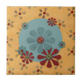 国ボタン花タイル タイル (正面)