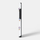 国ポッエレガントテッドフラワーウォーターカラーモノグラム iPhoneケース (左側面)