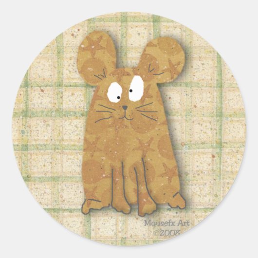 国マウスステッカー ラウンドシール (正面)