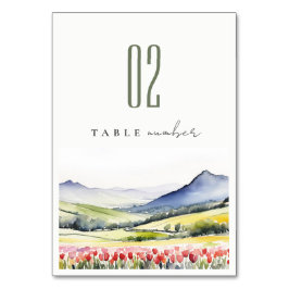 国ミニマル春フローラの結婚風景 テーブルナンバー