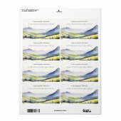 国ミニマル春フローラ横の住所 ラベル (フルシート)