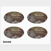 国モダンのバーンウッドレースのラス結婚ス 楕円形シール (シート)