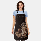 国モダンエレガント西部 – フローラ エプロン (着用した状態)
