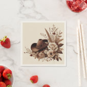 国モダンエレガント西部 – フローラ スタンダードカクテルナプキン (インサイチュ)