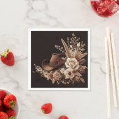 国モダンエレガント西部 – フローラ スタンダードカクテルナプキン (インサイチュ)