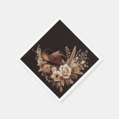 国モダンエレガント西部 – フローラ スタンダードカクテルナプキン (角)