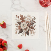 国モダンエレガント西部 – フローラ スタンダードカクテルナプキン (インサイチュ)