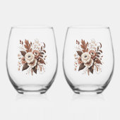 国モダンエレガント西部 – フローラ ステムなしワイングラス (正面)