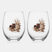 国モダンエレガント西部 – フローラ ステムなしワイングラス (正面)