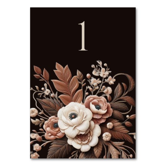 国モダンエレガント西部 – フローラ テーブルナンバー (正面)