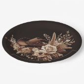 国モダンエレガント西部 – フローラ ペーパープレート (アングル)