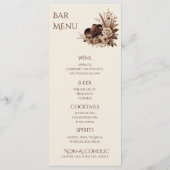 国モダンエレガント西部 – フローラ メニュー (裏面)