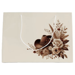 国モダンエレガント西部 – フローラ ラージペーパーバッグ