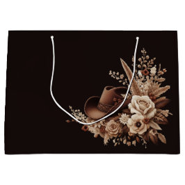 国モダンエレガント西部 – フローラ ラージペーパーバッグ