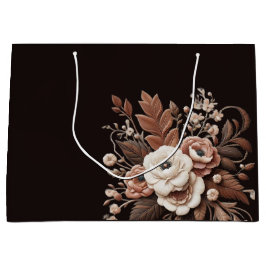 国モダンエレガント西部 – フローラ ラージペーパーバッグ