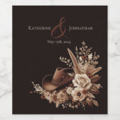 国モダンエレガント西部 – フローラ ワインラベル (シングルラベル)