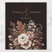 国モダンエレガント西部 – フローラ ワインラベル (シングルラベル)