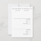 国モダンエレガント西部 – フローラ 出欠カード (裏面)