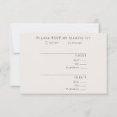 国モダンエレガント西部 – フローラ 出欠カード (裏面)