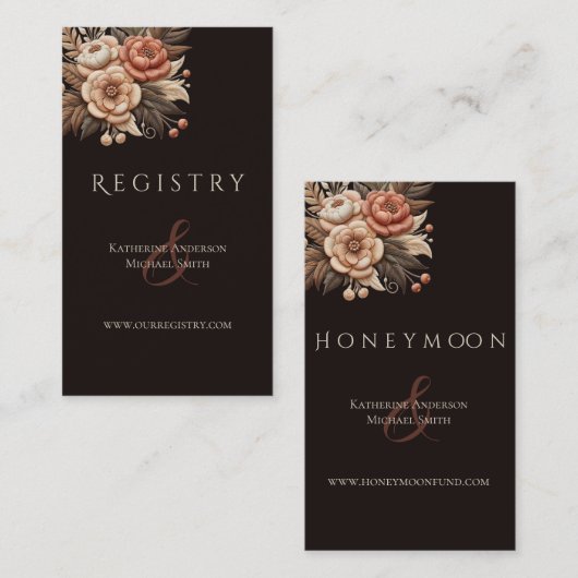 国モダンエレガント西部 – フローラ 名刺 (正面/裏面)