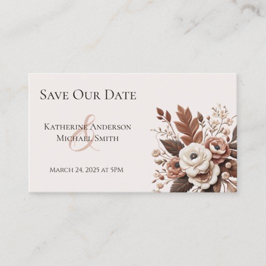 国モダンエレガント西部 – フローラ 名刺 (正面)