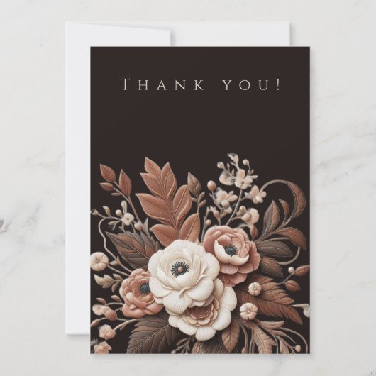 国モダンエレガント西部 – フローラ 招待状 (裏面)