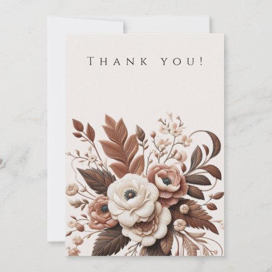 国モダンエレガント西部 – フローラ 招待状 (裏面)