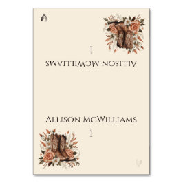 国モダンエレガント西部 – 花 – 家きん テーブルナンバー