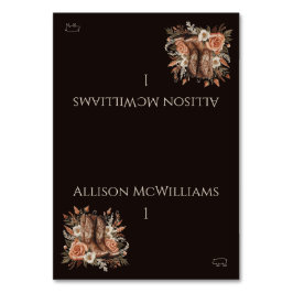 国モダンエレガント西部 – 花 – 豚肉アイコン テーブルナンバー