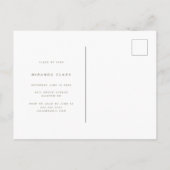 国モダンシック編集可能な写真卒業 案内ポストカード (裏面)