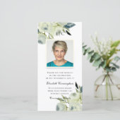 国モダン水素朴色フローラメモリアル サンキューカード (スタンド正面)