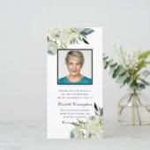 国モダン水素朴色フローラメモリアル サンキューカード (スタンド正面)