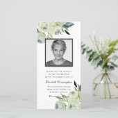 国モダン水素朴色フローラメモリアル サンキューカード (スタンド正面)