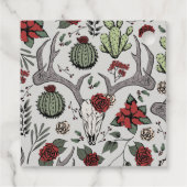 国モノグラムのクリスマストナカイスカルとバラ フェイバータグ (裏面)