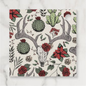 国モノグラムのクリスマストナカイスカルとバラ フェイバータグ (裏面)