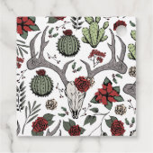 国モノグラムのクリスマストナカイスカルとバラ フェイバータグ (裏面)