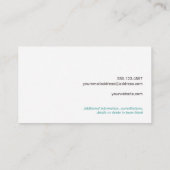 国ユニーク再生素朴ターコイズ木材 名刺 (裏面)