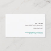 国ユニーク再生素朴ターコイズ木材 名刺 (裏面)