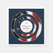 国ユニーク国エレガント旗金ゴールド結婚 スタンダードカクテルナプキン (正面)