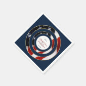 国ユニーク国エレガント旗金ゴールド結婚 スタンダードカクテルナプキン (角)