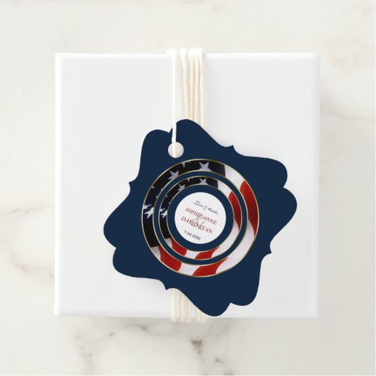 国ユニーク国エレガント旗金ゴールド結婚 フェイバータグ (インサイチュ)