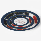 国ユニーク国エレガント旗金ゴールド結婚 ペーパープレート (アングル)