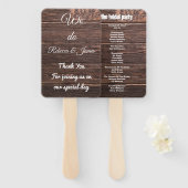 国ユニーク素朴結婚式 プログラムハンドファン ハンドファン (正面&裏面)