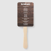 国ユニーク素朴結婚式 プログラムハンドファン ハンドファン (裏面)