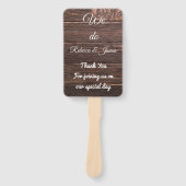 国ユニーク素朴結婚式 プログラムハンドファン ハンドファン (正面)