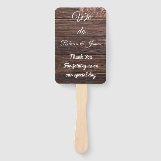 国ユニーク素朴結婚式 プログラムハンドファン ハンドファン (正面)