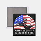 国ランニングは自転車に乗っているようなものだ マグネット (正面/裏面)