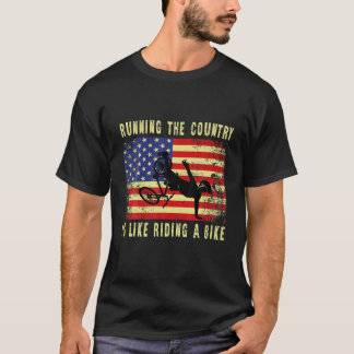 国ランニングは自転車に乗っているようなものだ Tシャツ